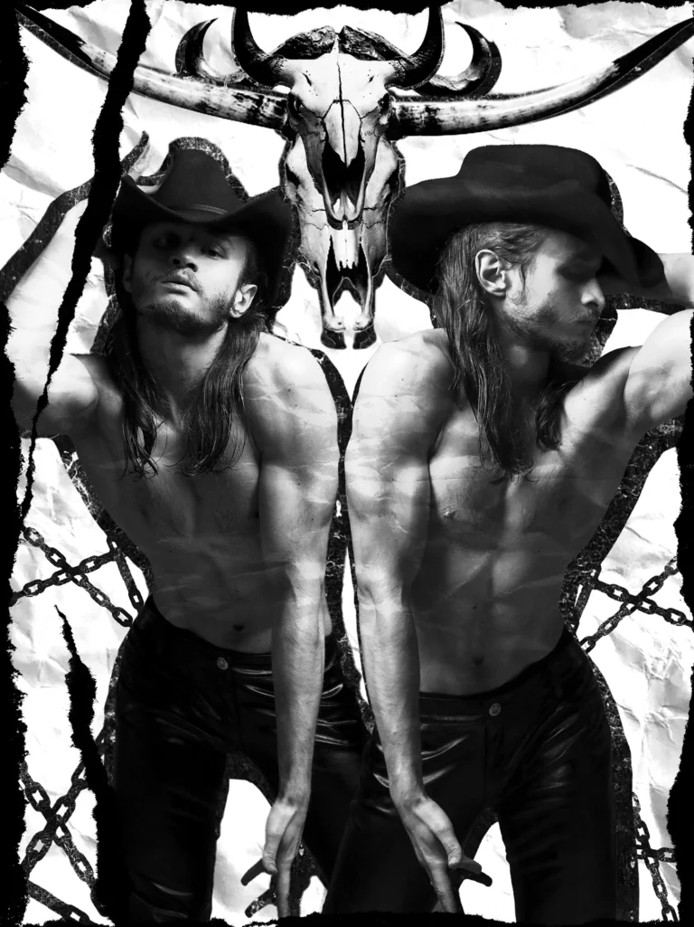 Collage White Skulls Symmetrical