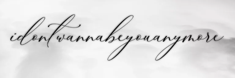 idontwannabeyouanymore Title