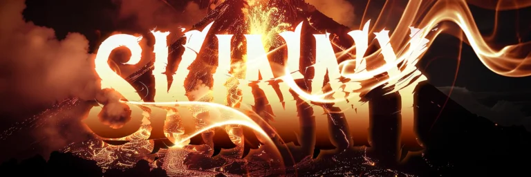 ‘Skinny’ Title Gradient Flame
